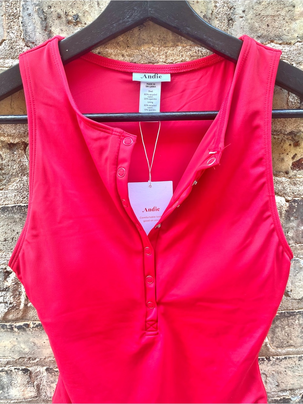 Andie The Malibu One Piece Swimsuit Cherry Red NWT Size Small - Picture 4 of 11